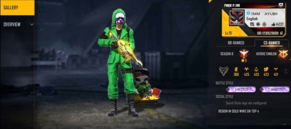 Free Fire Id Sell Under 700